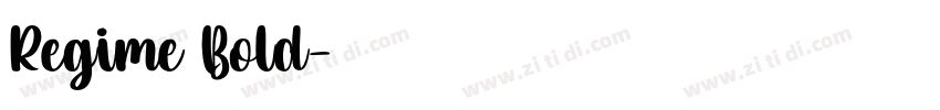 Regime Bold字体转换